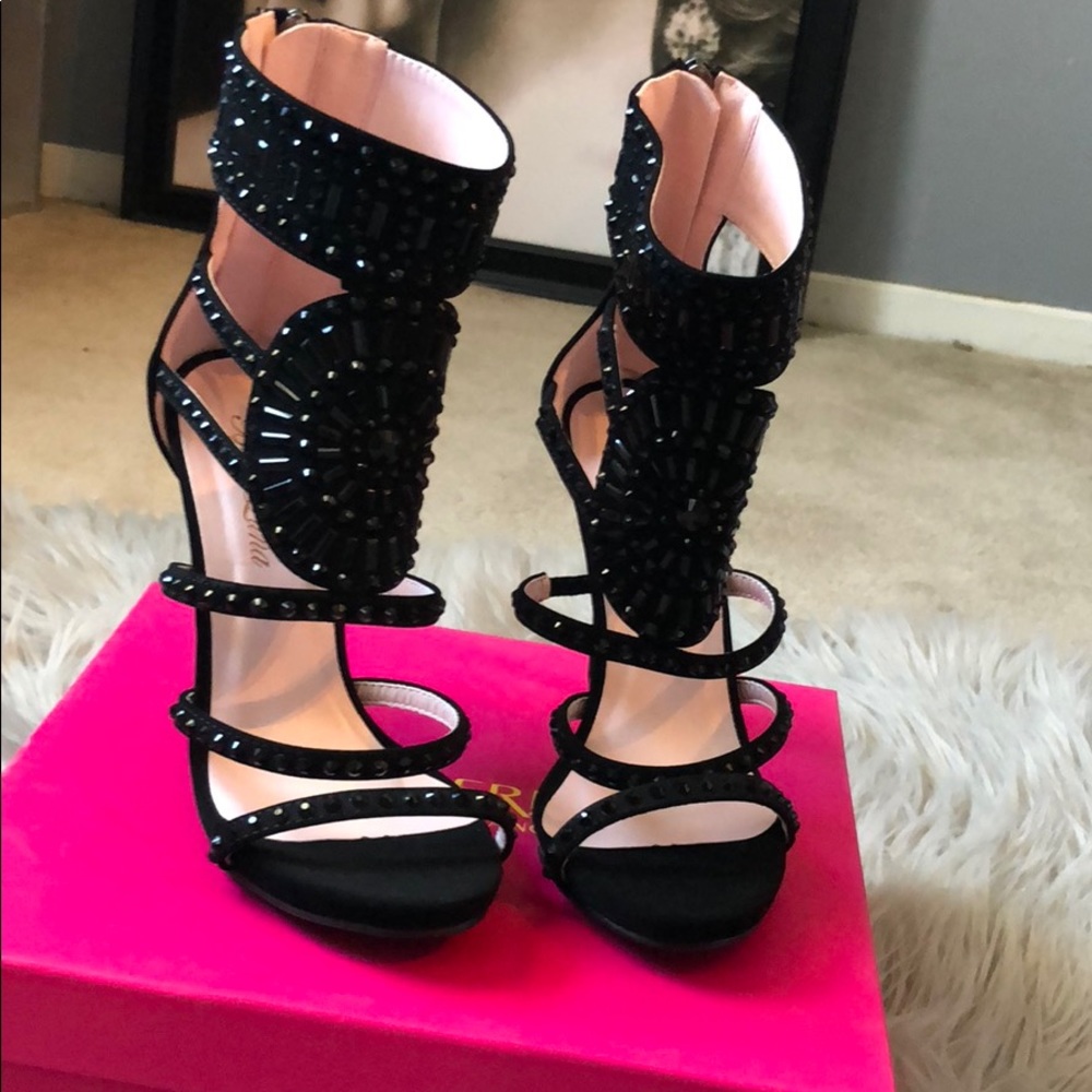 Black Sequin style single sole